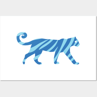 Sweet Tigers Blue Posters and Art